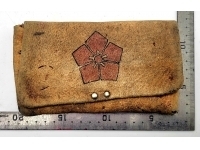 時代物　印伝　鹿革　桔梗紋　財布