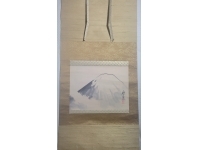 寺崎廣業　富士の図　肉筆、紙本　合わせ箱　