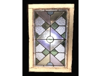 【 ステンドグラス窓 71.7cm 】 菊花尽し彫りアールデコ 大正モダン