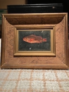 清水良雄　油絵 清水良雄 【 魚 】 油絵肉筆画F1号 |サムライオークション