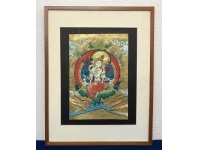 ◆版画◆インド「菩薩像」金泥 額装：東洋美術