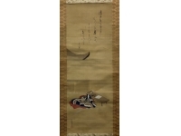 土佐光芳【歌仙図】絹本　掛軸（浮世絵　美人画）