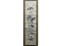 和田三造　【鳩】紙本　掛軸（日本画・洋画）