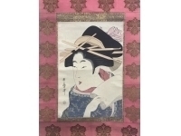 喜多川歌麿　版画　浮世絵　美人画　掛軸（Utamaro・Ukiyoe・Edo）