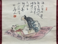 村瀬太乙【春画】絹本　掛軸　水彩画　日本画（師事／頼山陽）