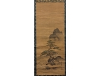 狩野克信　絹本　掛軸　Katsunobu Kano　Edo　Kakejiku　Hanging scroll