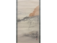 寺崎広業　絹本　掛軸　Kogyo Terasaki　Kakejiku　Hanging scroll