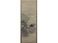 菊池容斎　城　絹本　掛軸　Kikuchi Yōsai　　Kakejiku　Hanging scroll